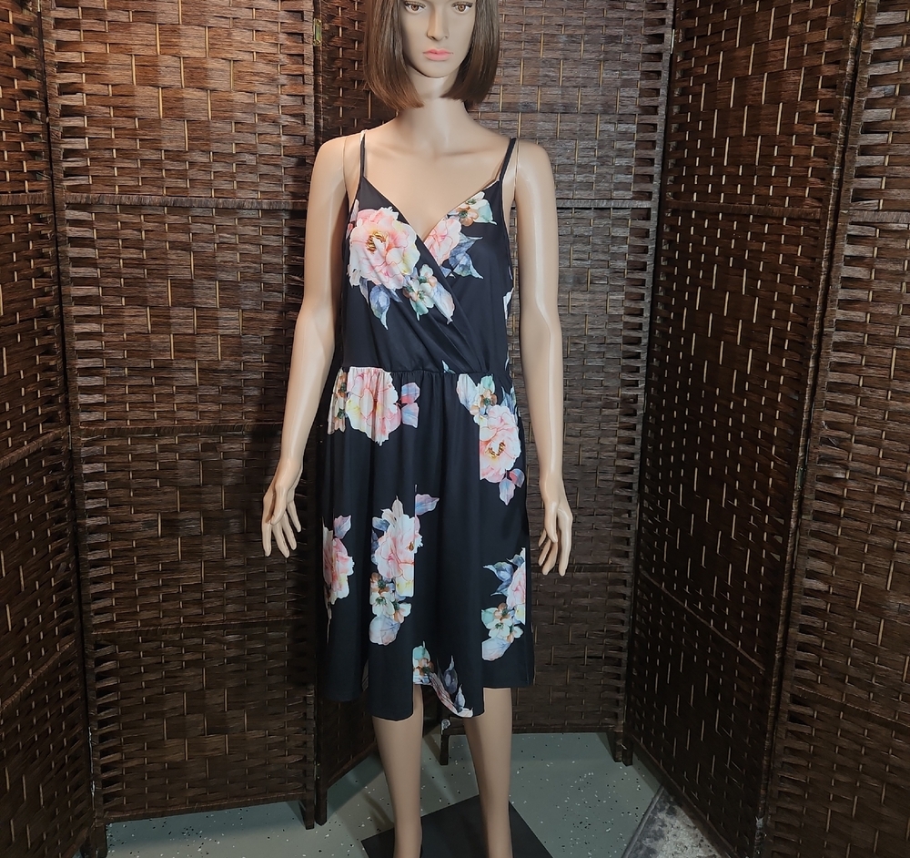 Floral Black Dress